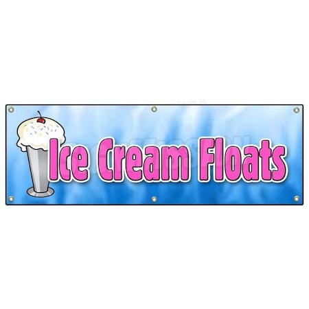 Signmission ICE CREAM FLOATS BANNER SIGN cones sundae soda banana split homemade B-72 Ice Cream Floats